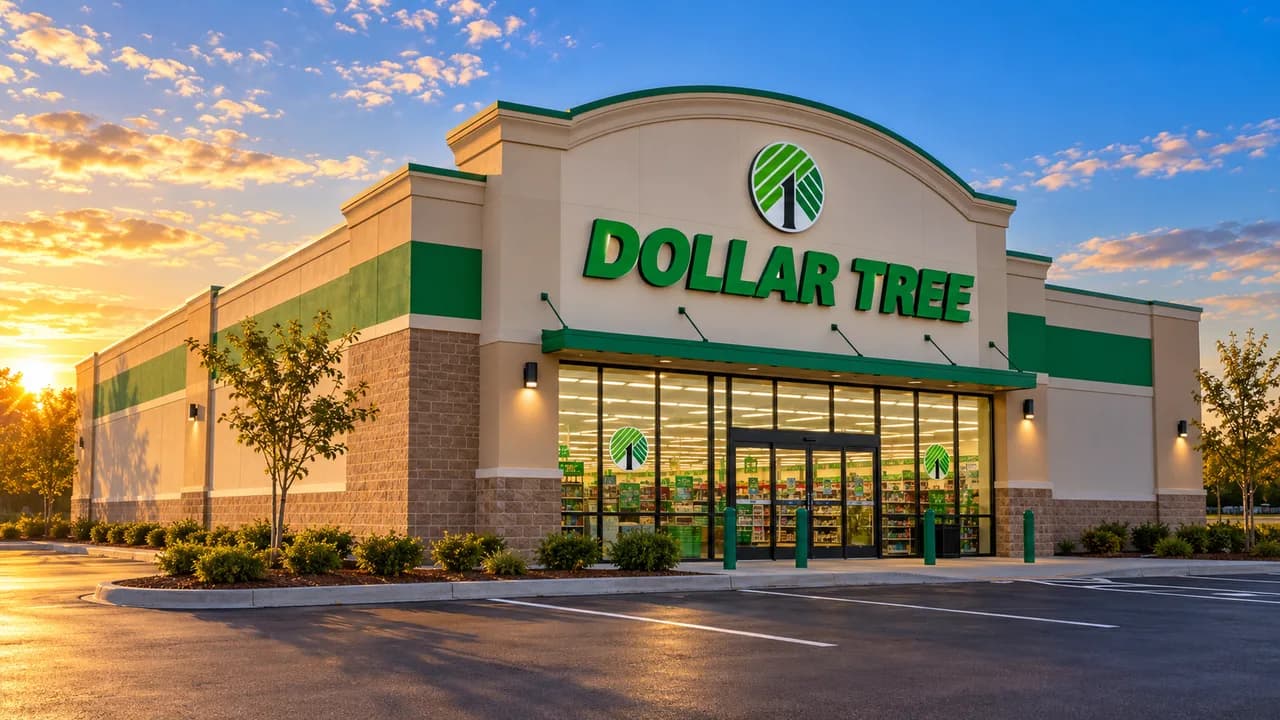 Dollar Tree representative storefront illustration