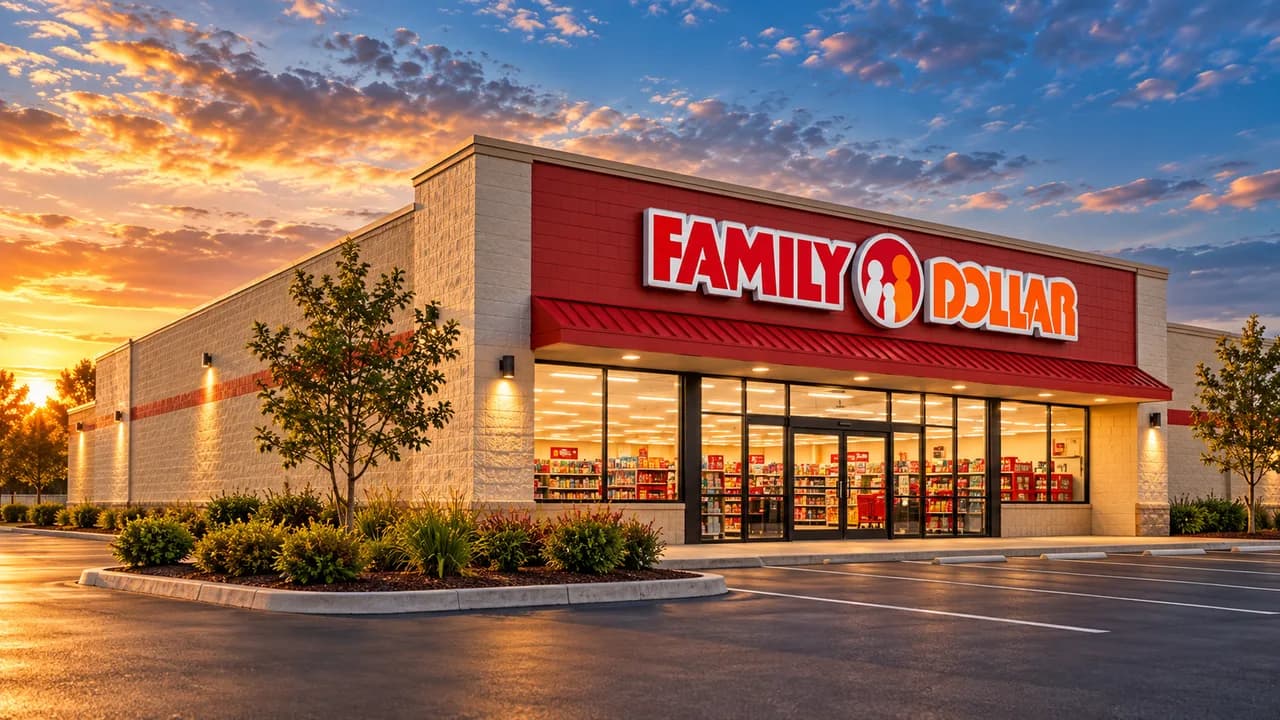 Family Dollar representative storefront illustration